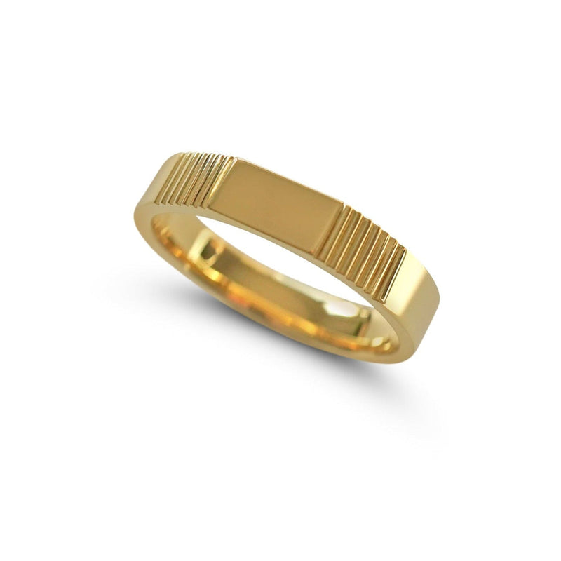 Moderner Männer Ring aus 925 Silber und Gold von Sprezzi Fashion
