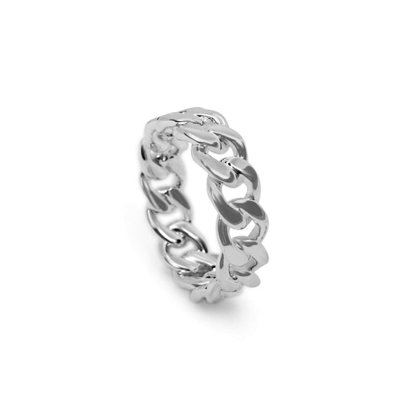 Silber Cuban Chain Ring 