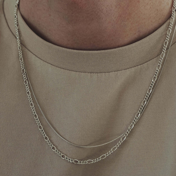 Hochwertige Halsketten für Männer aus 925 Silber im Schmuck-Set