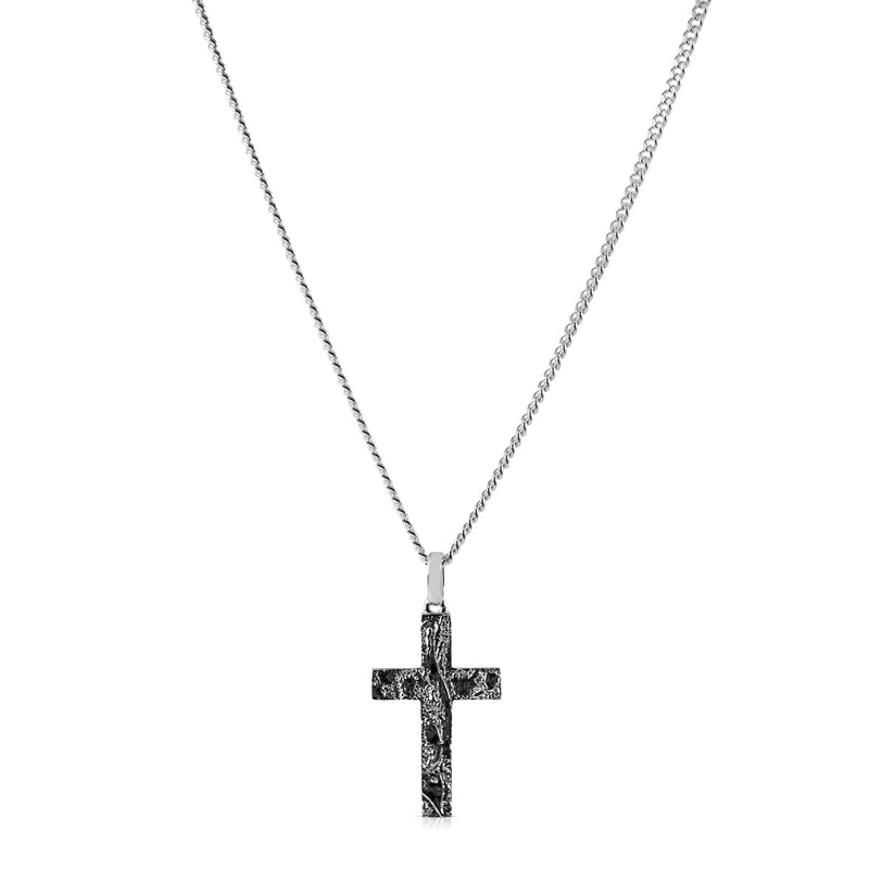 Kette für Männer mit Kreuz Anhänger aus 925 Sterling Silver verstellbar hochwertig