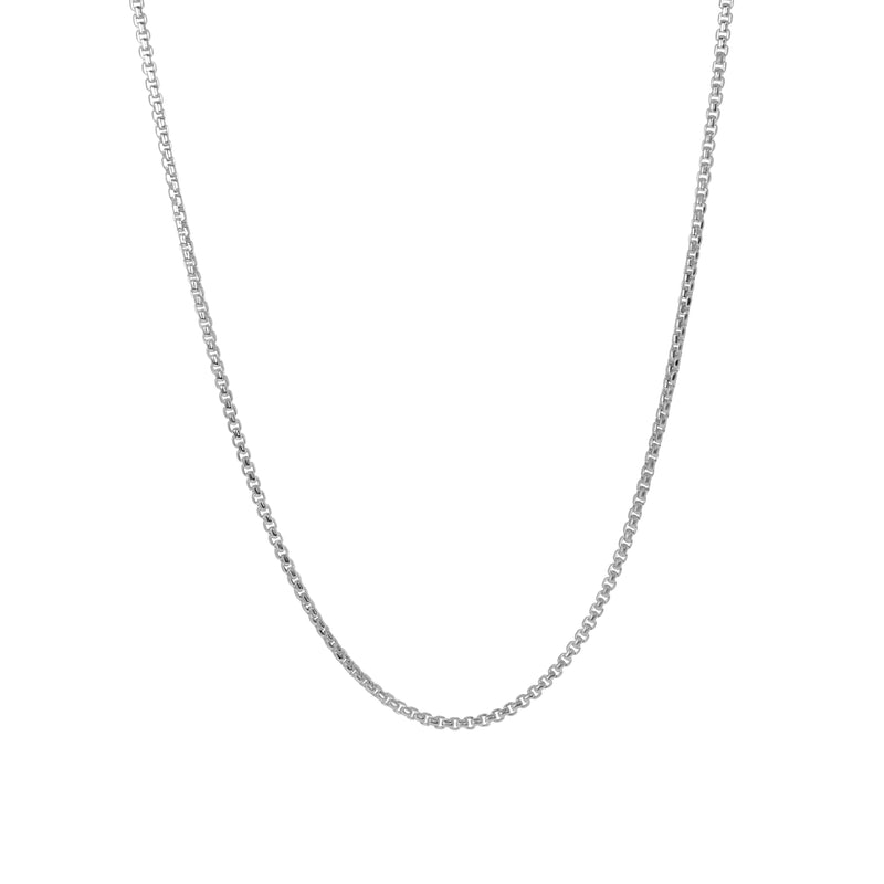 Halskette für Herren aus 925 Sterling Silver Box Glieder Kette 