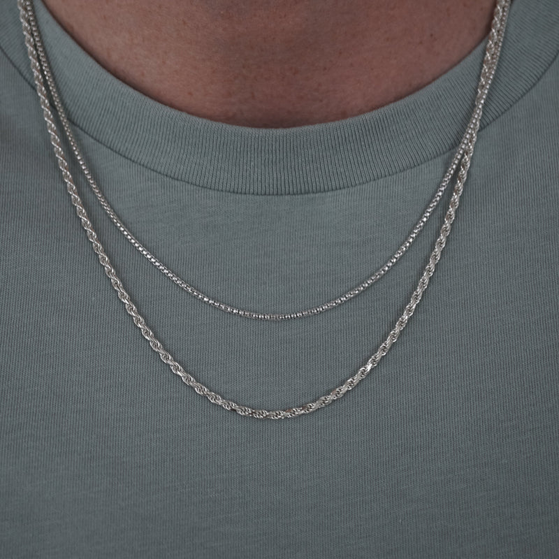 Hochwertige Halsketten für Männer aus 925 Silber im Geschenk-Set
