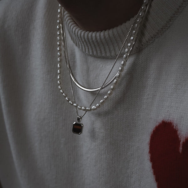 Hochwertige Halsketten für Männer aus 925 Silber im Schmuck-Set