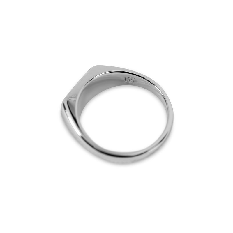 Minimalistischer Ring für Männer aus 925 Silber mit schwarzem Stein Sprezzi Fashion