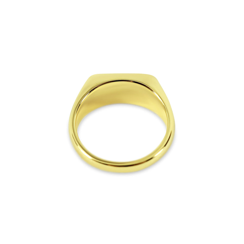 Minimalistischer Ring für Männer Gold mit schwarzem Stein Sprezzi Fashion