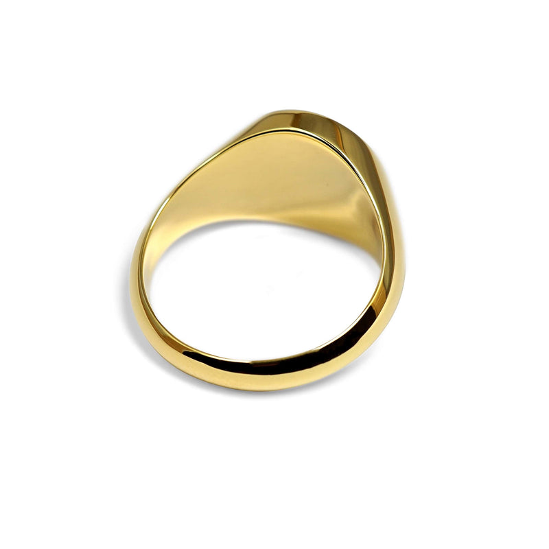 Siegelring Gold Männer mit blauem Lapis Stein Siegelring Sprezzi Fashion