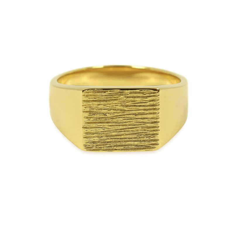 Siegelring Gold Herren minimalistisch massiv Goldring Sprezzi Fashion
