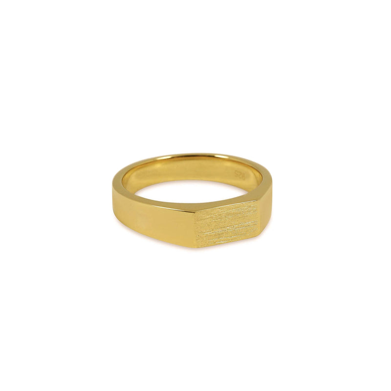 Siegelring Gold Herren minimalistisch massiv Goldring Sprezzi Fashion