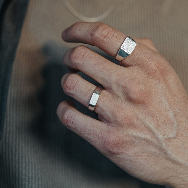 Ring-Set "Raw" Silver Thin & Standard Set Sprezzi 