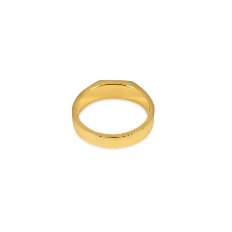Siegelring Gold Herren minimalistisch massiv Goldring Sprezzi Fashion