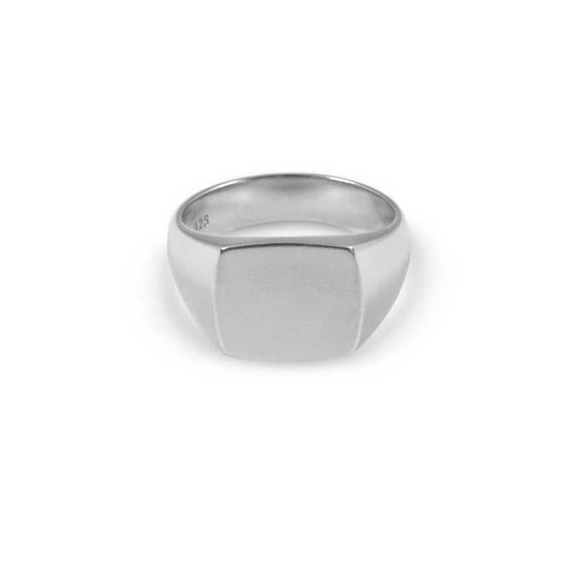 Minimalistischer 925 Silberring für Männer Siegelring