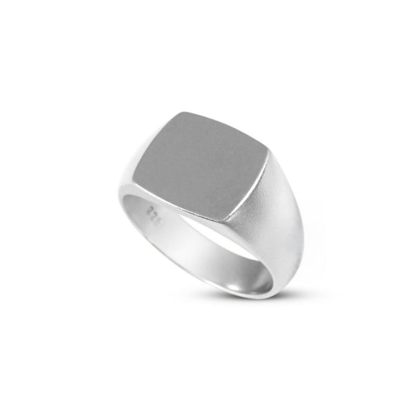Minimalistischer 925 Silberring für Männer Siegelring