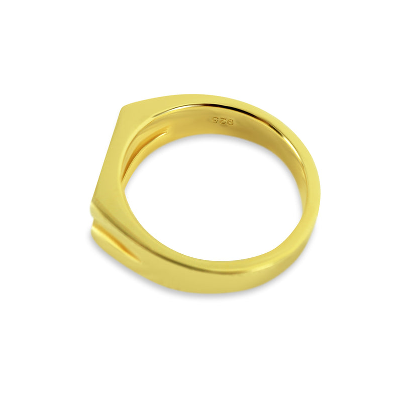 Minimalistischer Herren Ring aus 925 Silber und Gold handmade Sprezzi Fashion