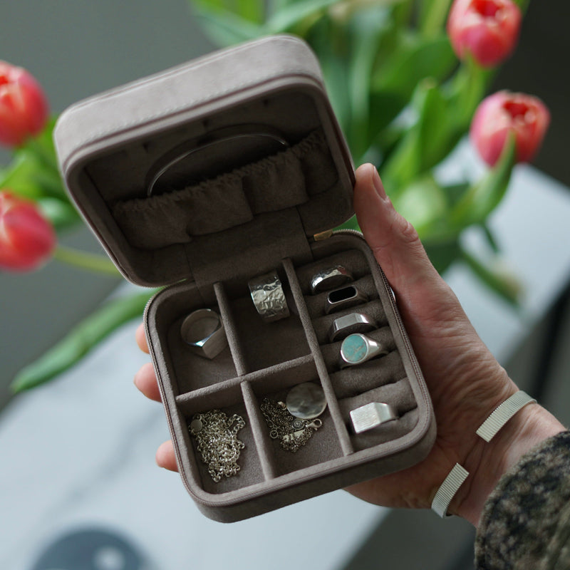 Reise Schmuckbox Aufbewahrung für Ringe, Armbänder, Halsketten