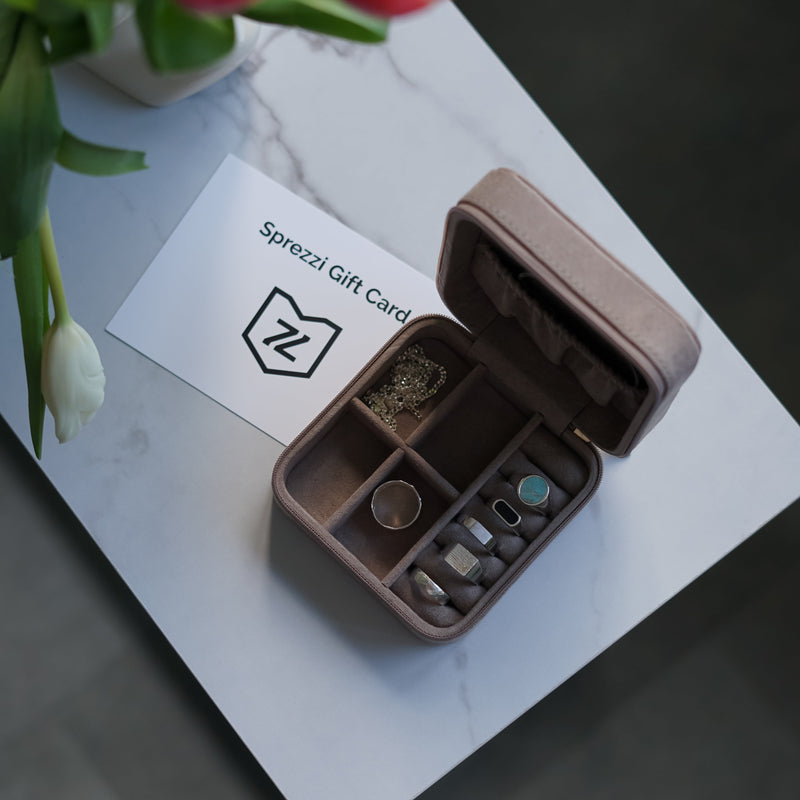 Reise Schmuckbox Aufbewahrung für Ringe, Armbänder, Halsketten