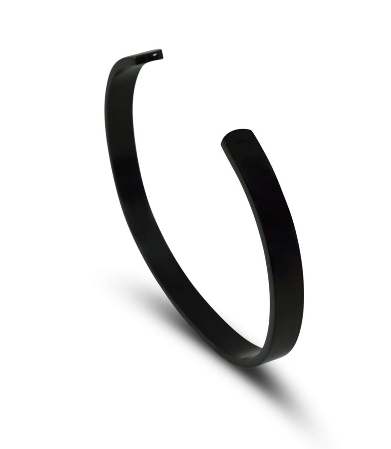 Herren Armreif schwarz aus robustem Edelstahl