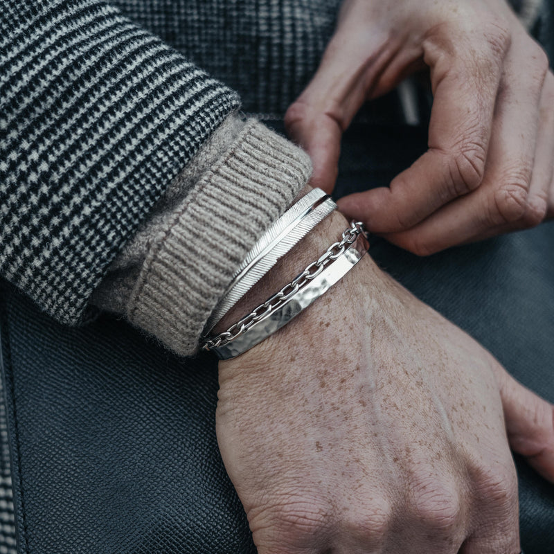 Hochwertige Silber Armbänder für Männer im Schmuck-Set kaufen