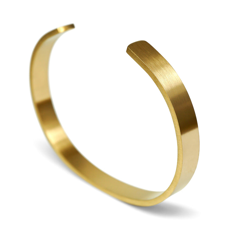 Goldener Herren Armreif aus Edelstahl für Männer