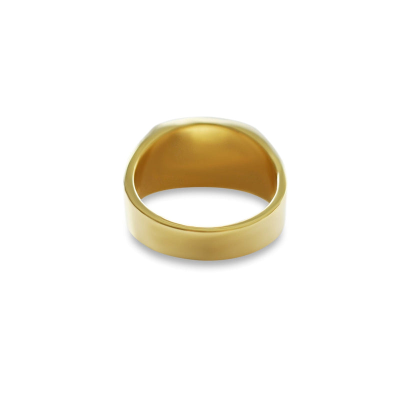 Minimalistischer Siegelring aus Gold für Männer Sprezzi Fashion