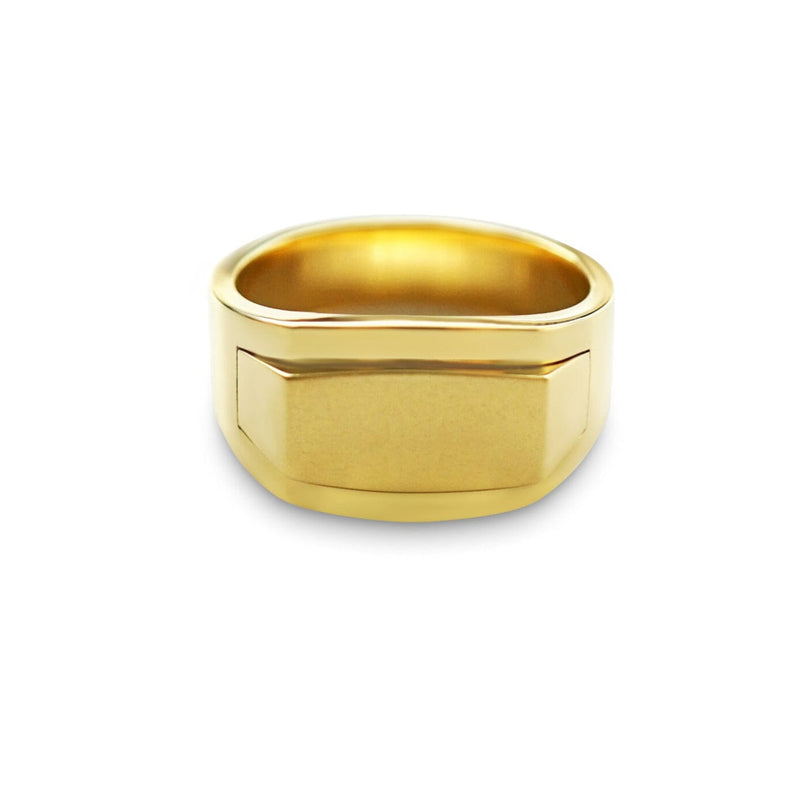 Minimalistischer Siegelring aus Gold für Männer Sprezzi Fashion