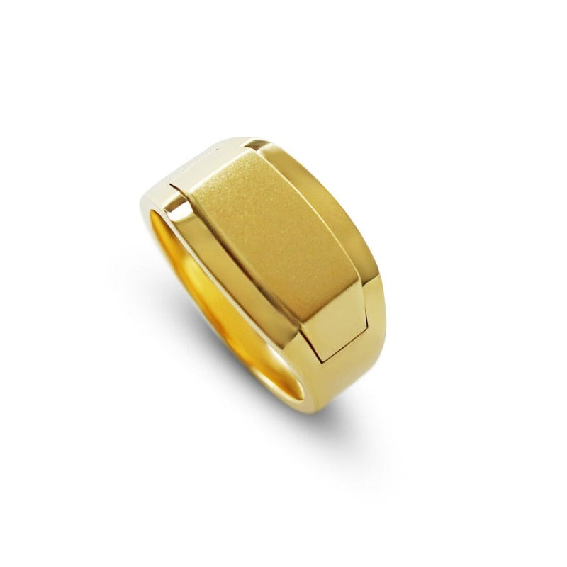 Minimalistischer Siegelring aus Gold für Männer Sprezzi Fashion