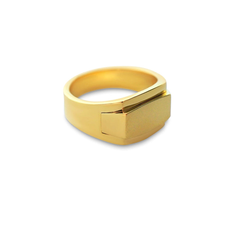 Minimalistischer Siegelring aus Gold für Männer Sprezzi Fashion
