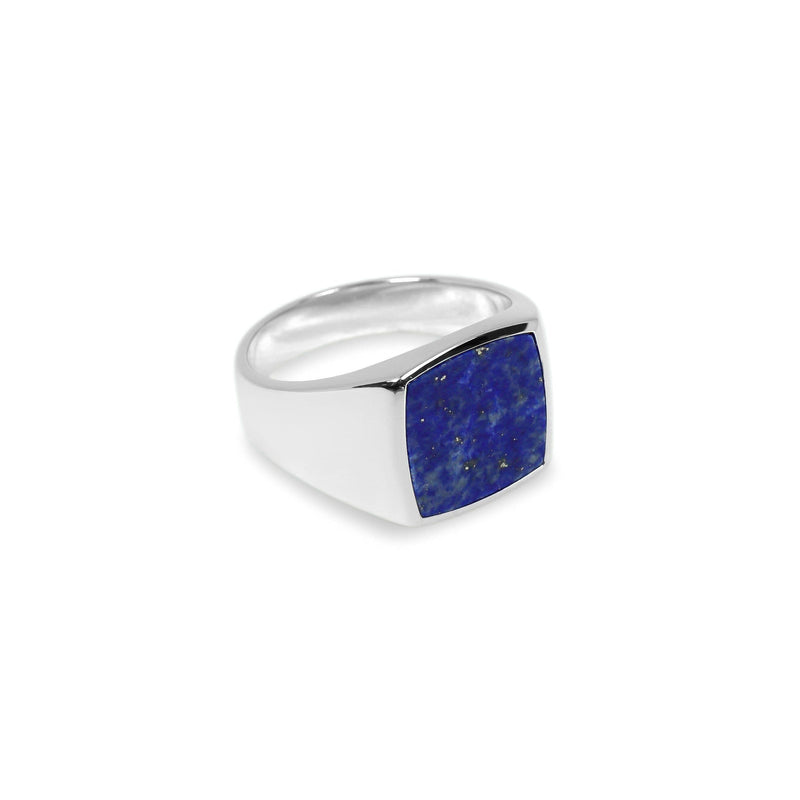 Siegelring mit blauem Lapis Stein für Männer aus 925 Sterling Silver Sprezzi Fashion