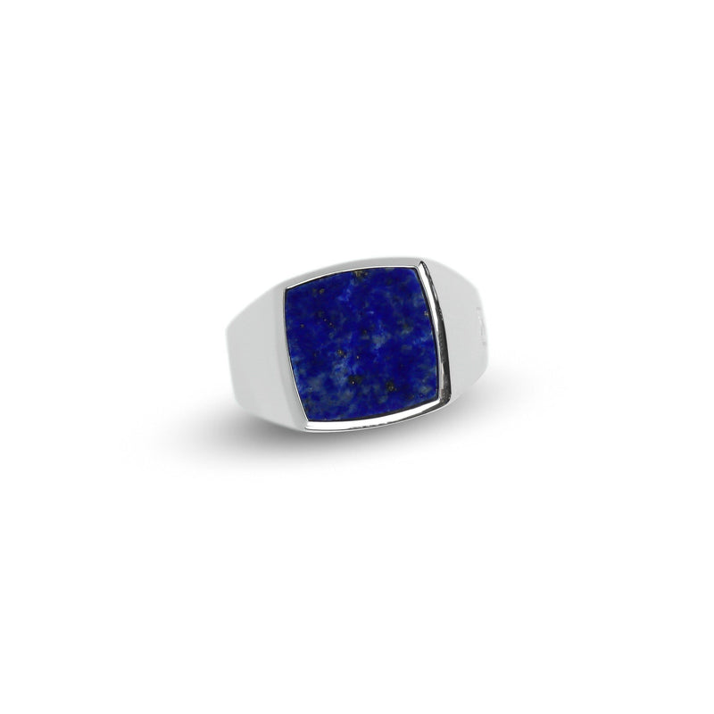 Siegelring mit blauem Lapis Stein für Männer aus 925 Sterling Silver Sprezzi Fashion