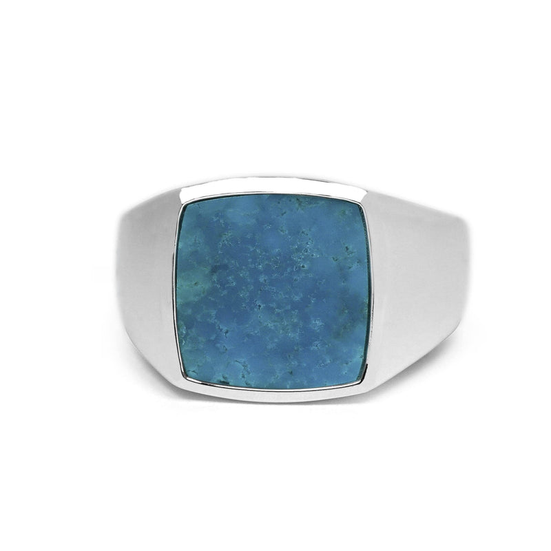 Siegelring mit Stein Türkis für Männer aus 925 Sterling Silver Sprezzi Fashion