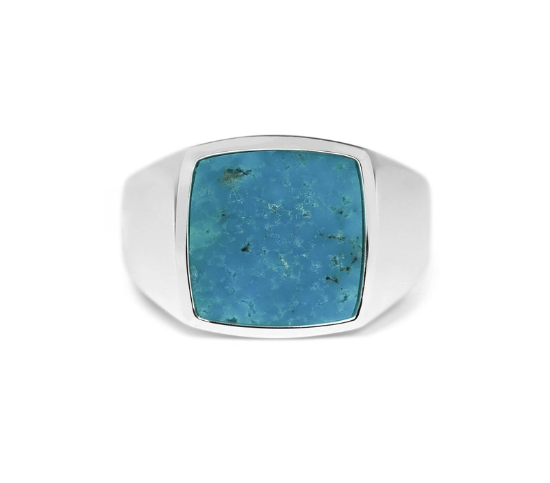 Siegelring mit Stein Türkis für Männer aus 925 Sterling Silver Sprezzi Fashion