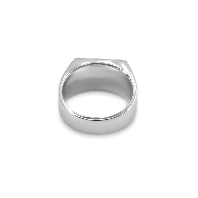 Männer Ring Silber Siegelring mit Perlen Stein aus 925 Sterling Silver Sprezzi Fashion