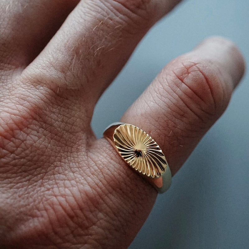 Männer Ring aus Gold minimalistisch Sprezzi Fashion