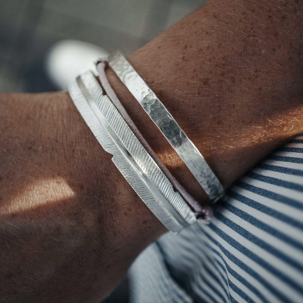 Silber Armreif Feather Armreifen Sprezzi Silver 925 Sterling Silber Silberarmreif Silberarmband Armband
