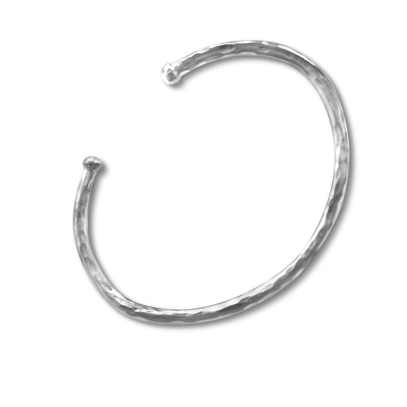 Massiver Silber Armreif für Männer Vintage gehämmert Sprezzi Fashion