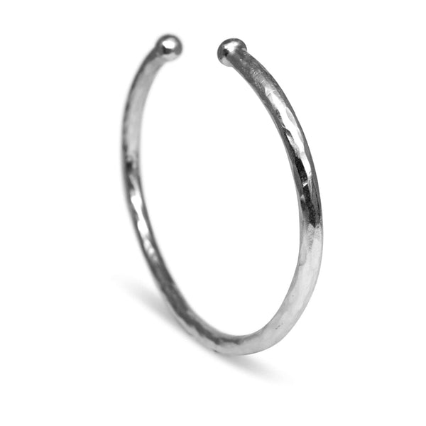 Massiver Silber Armreif für Männer Vintage gehämmert Sprezzi Fashion