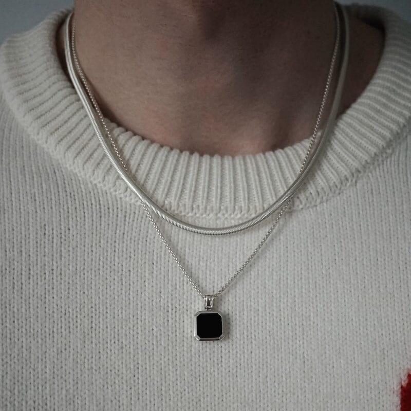 Hochwertige Halsketten für Männer aus 925 Silber im Geschenk-Set