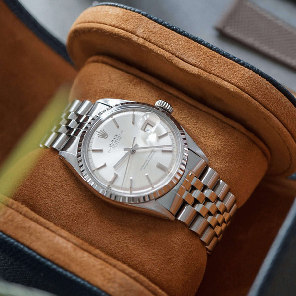 Hochwertige Leder Uhrenrolle blau Aufbewahrung für eine Uhr Sprezzi Fashion