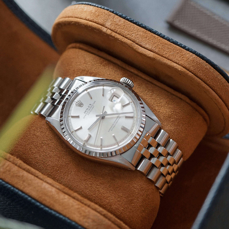 Hochwertige Leder Uhrenrolle blau Aufbewahrung für eine Uhr Sprezzi Fashion
